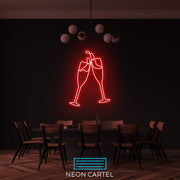 Champagne Neon Led Sign, ChampagneCelebration Sign Neon Light, Wine Oclock Neon Room Light, Wine And Dine Neon Light, Unique Neon Light