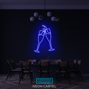 Champagne Neon Led Sign, ChampagneCelebration Sign Neon Light, Wine Oclock Neon Room Light, Wine And Dine Neon Light, Unique Neon Light