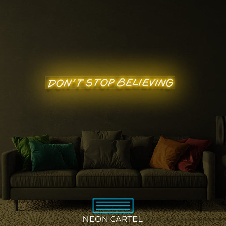 Don't stop believing Neon Led Sign, Inspiration Neon Light, Inspirational Quote Neon, NeverGiveUp Light,Motivational Decor,Unique Neon Light