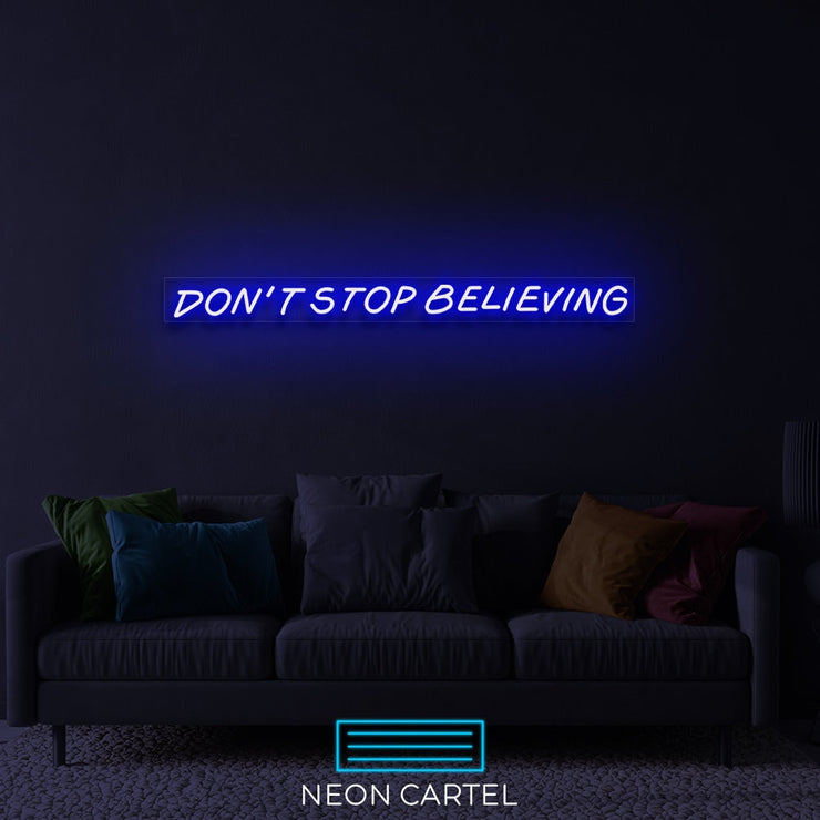 Don't stop believing Neon Led Sign, Inspiration Neon Light, Inspirational Quote Neon, NeverGiveUp Light,Motivational Decor,Unique Neon Light