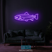 Salmon Neon Led Sign, FishShaped Light, SalmonFish Lamp, Fisherman Decor, OceanicAmbiance Neon, SeaLifeIllumination, SeafoodInspired Neon