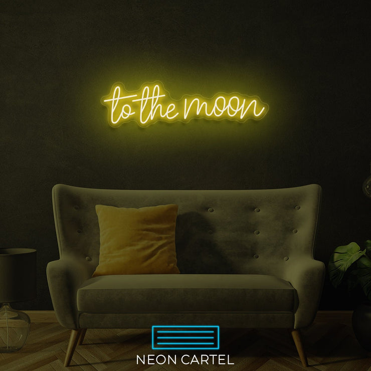 To the Moon Neon LED Sign