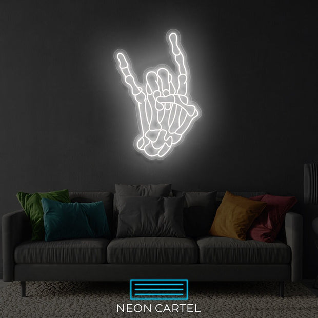 RockOnSkeleton Neon Led Sign, RockOnSkeleton Sign Neon Light,Rock N Roll Decor Skeleton Vibes Neon Light,RocknRoll Light, Decor Neon Light