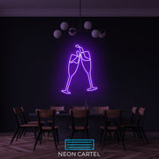 Champagne Neon Led Sign, ChampagneCelebration Sign Neon Light, Wine Oclock Neon Room Light, Wine And Dine Neon Light, Unique Neon Light