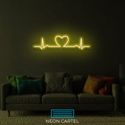 Heartbeat Neon Art Sign Light Lamp Illuminate Shop Office Living Room Interior Design Custom