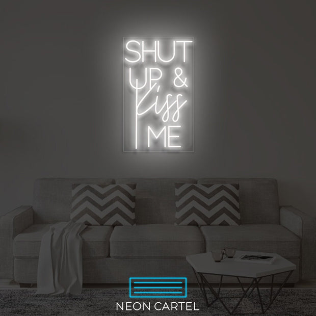 Shut Up And Kiss Me Sign Neon Light, Shut Up And Kiss Me Neon Light, Gift Neon LED Light, Neon Gift, Neon Led, Room Decor Neon Light