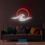 Sunrise Wave Sign Neon Light, Sunset Neon Light, Bedroom Neon LED Light, Neon Gift, Room Decor Neon Light, Hand Crafted Custom Neon Sign