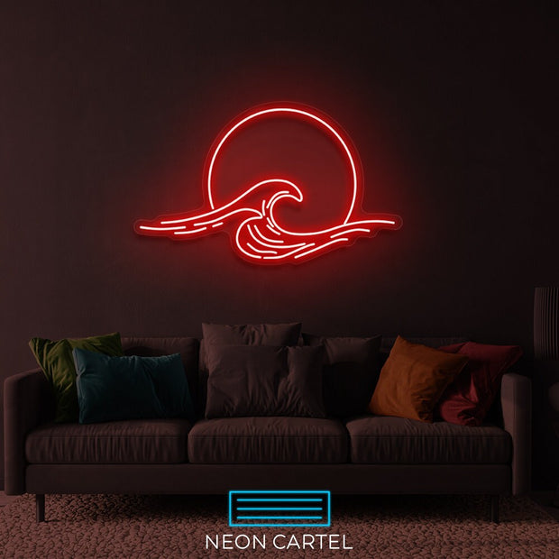 Sunrise Wave Sign Neon Light, Sunset Neon Light, Bedroom Neon LED Light, Neon Gift, Room Decor Neon Light, Hand Crafted Custom Neon Sign