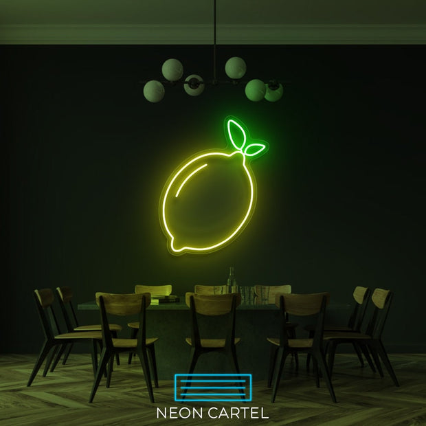 Lemon Neon Sign Light, Lemon Led Neon Sign Light, Fruit Neon Light, Lemon Neon Sign Wall Art, Kitchen Wall Neon Decor