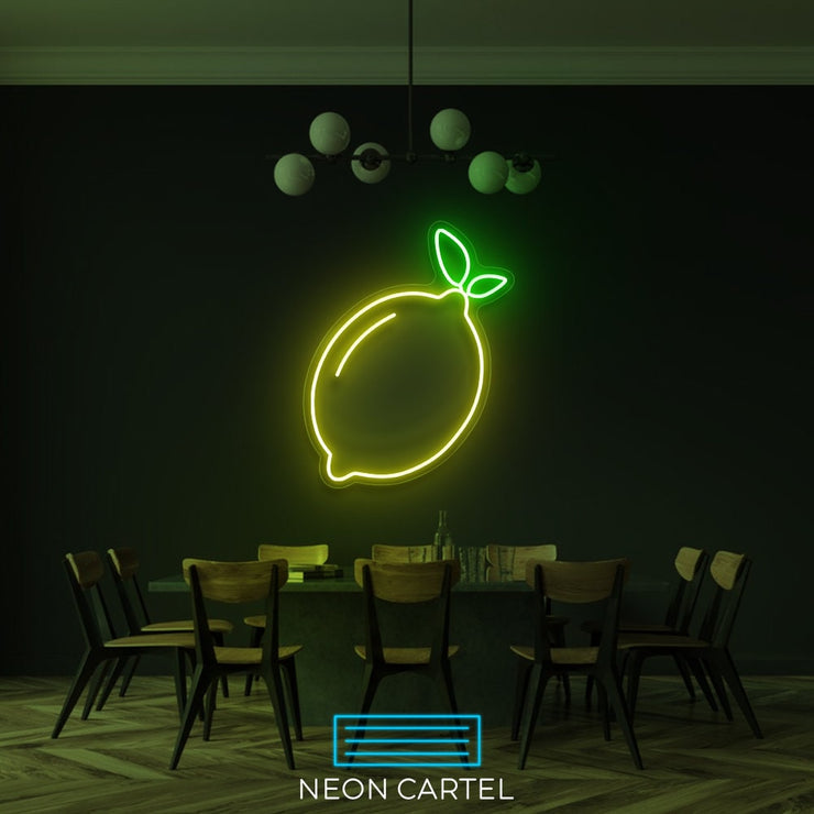 Lemon Neon Sign Light, Lemon Led Neon Sign Light, Fruit Neon Light, Lemon Neon Sign Wall Art, Kitchen Wall Neon Decor