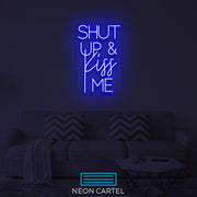 Shut Up And Kiss Me Sign Neon Light, Shut Up And Kiss Me Neon Light, Gift Neon LED Light, Neon Gift, Neon Led, Room Decor Neon Light