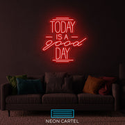 Today Is A Good Day Neon Light, Home Neon Light, Gift Neon LED Light, Room Decor Neon Light, Restaurant Decor, Motivational Slogan Light